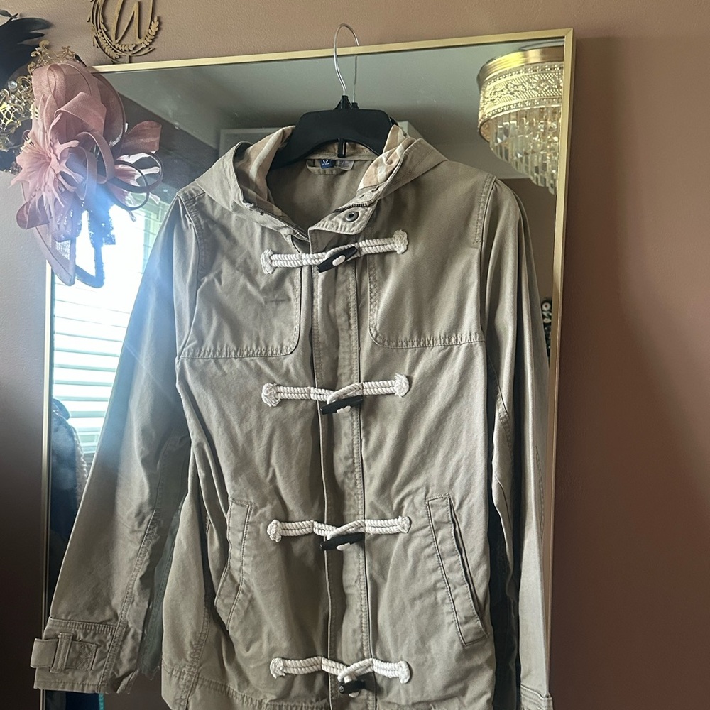 Divided Beige Toggle Utility Jacket
